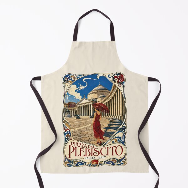 Item preview, Piazza del Plebiscito, Naples, Italy [Ink and Gouache Illustration] designed and sold by elektronen.