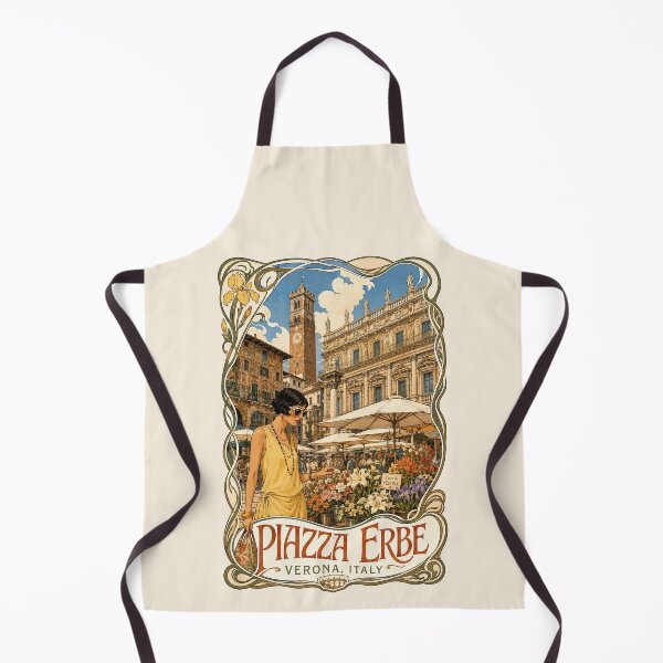 Item preview, Piazza Erbe, Verona, Italy [Ink and Gouache Illustration] designed and sold by elektronen.