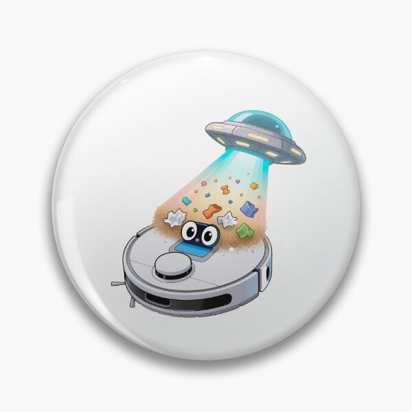 Item preview, Alien Helpers Cleaning with Robot Vacuum Meme designed and sold by OksArtStudio.