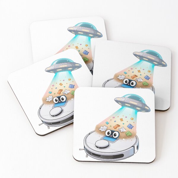 Item preview, Alien Helpers Cleaning with Robot Vacuum Meme designed and sold by OksArtStudio.