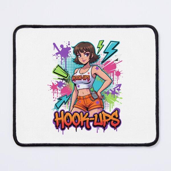 Item preview, Hook Ups Retro 90s Girl Pop Art designed and sold by TshirtsOnline-.