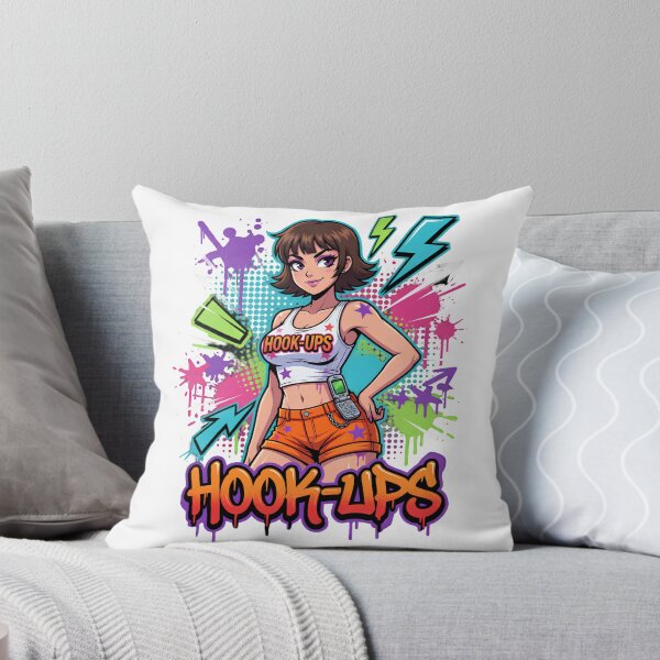 Item preview, Hook Ups Retro 90s Girl Pop Art designed and sold by TshirtsOnline-.