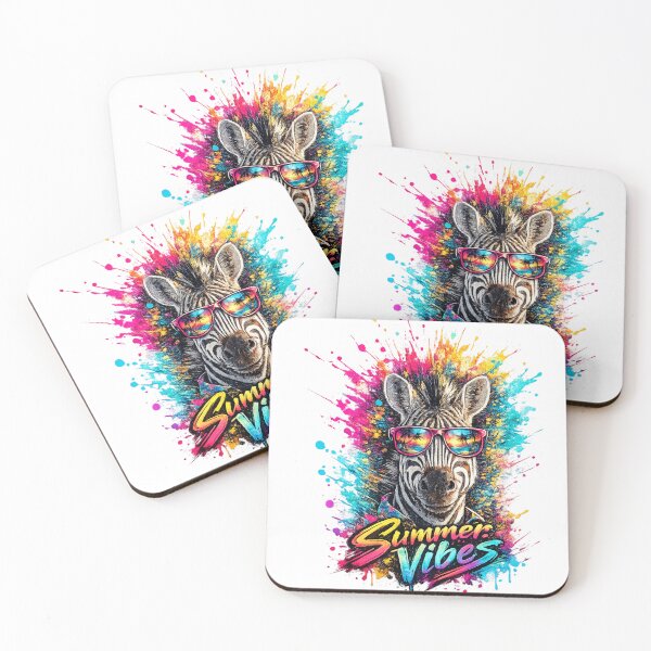 Item preview, Summer Vibes Zebra – Cool Sunglasses Color Splash T-Shirt Design designed and sold by GooniSL.
