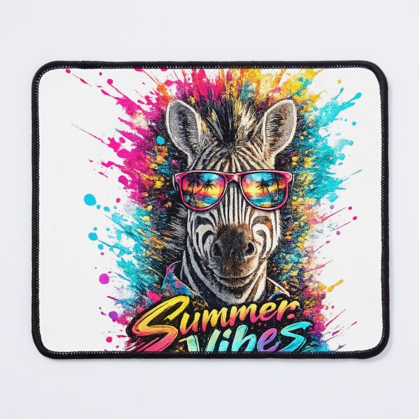 Item preview, Summer Vibes Zebra – Cool Sunglasses Color Splash T-Shirt Design designed and sold by GooniSL.