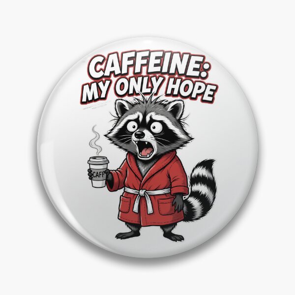 Item preview, Caffeine My Only Hope Funny Raccoon designed and sold by TshirtsOnline-.