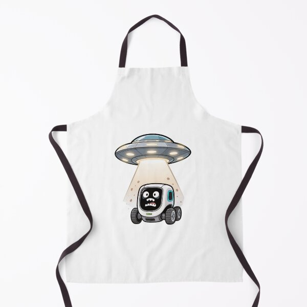 Item preview, Shocked Robot Vacuum with Alien Abduction UFO Meme designed and sold by OksArtStudio.