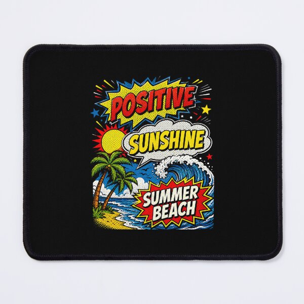 Item preview, Retro Comic Beach Vibes Positive Quote designed and sold by graphixpolash.