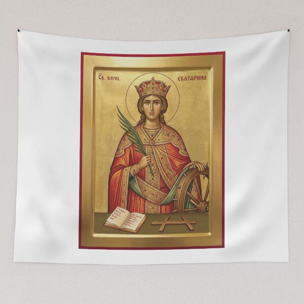 Item preview, Saint Catherine of Alexandria,Sveta Ekatarina orthodox icon 1 designed and sold by ikonesrb.