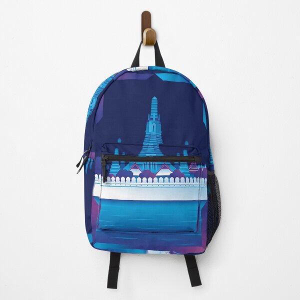 Item preview, Neon Wat Arun Bangkok Temple Reflection Art designed and sold by KiraChie.