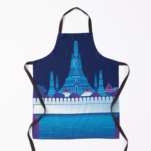 Item preview, Neon Wat Arun Bangkok Temple Reflection Art designed and sold by KiraChie.