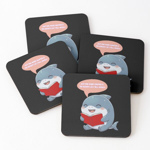 Item preview, Funny Book Lover Shark Reading Quote Shirt – Just One More Chapter designed and sold by Nature's Chibis.