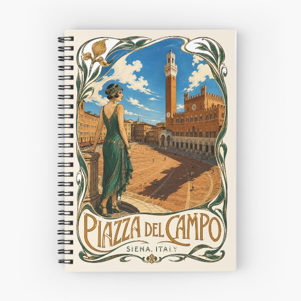 Item preview, Piazza del Campo, Siena, Italy [Ink and Gouache Illustration] designed and sold by elektronen.