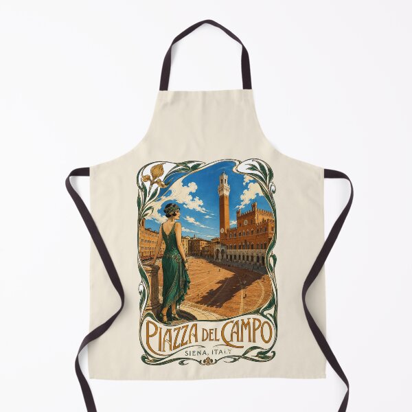 Item preview, Piazza del Campo, Siena, Italy [Ink and Gouache Illustration] designed and sold by elektronen.