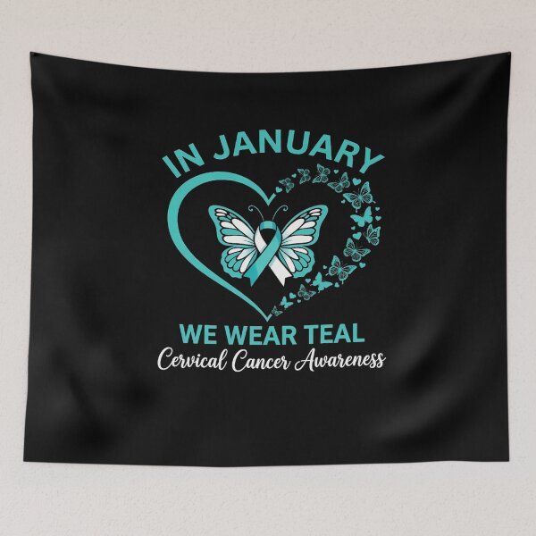 Item preview, In January We Wear Ribbon For Cervical Cancer Awareness designed and sold by sailorjessiArt.