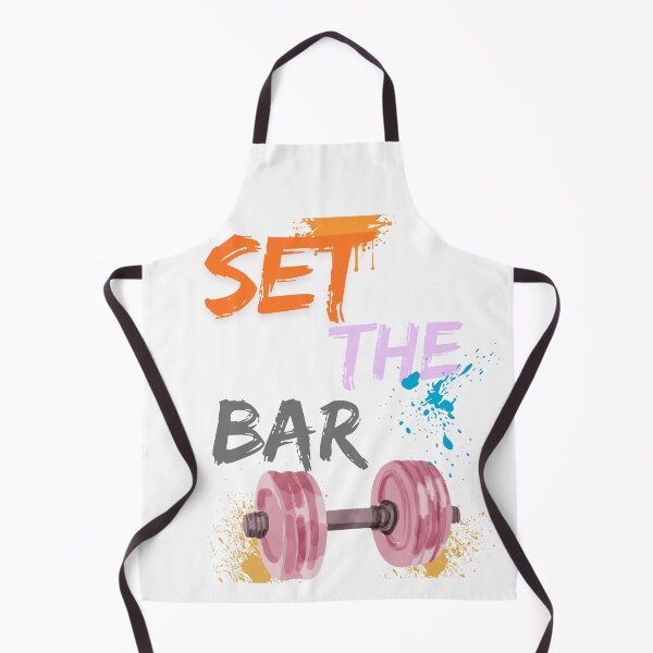 Item preview, Set The Bar Motivational Gym Quote Barbell Art designed and sold by GraphixByHub.
