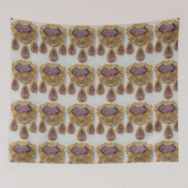 Item preview, MY GOLD & PURPLE DIAMOND EARRING designed and sold by THE GOOD FIND.