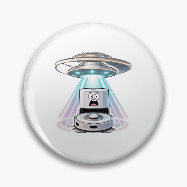 Item preview, Robot Vacuum Charging UFO Abduction Surprise Meme designed and sold by OksArtStudio.