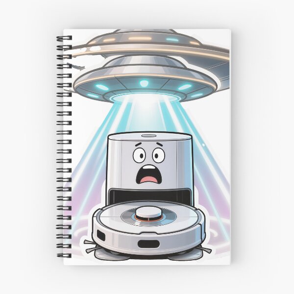 Item preview, Robot Vacuum Charging UFO Abduction Surprise Meme designed and sold by OksArtStudio.