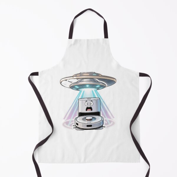 Item preview, Robot Vacuum Charging UFO Abduction Surprise Meme designed and sold by OksArtStudio.
