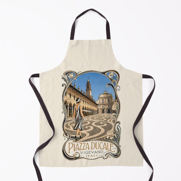 Item preview, Piazza Ducale, Vigevano, Italy [Ink and Gouache Illustration] designed and sold by elektronen.