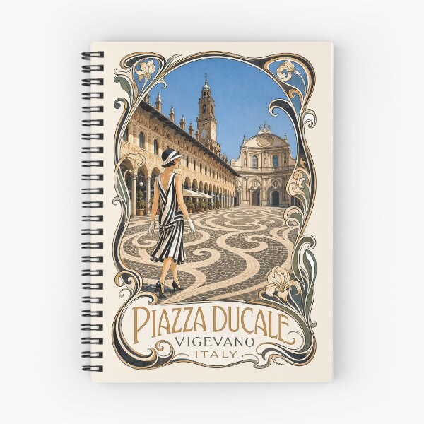 Item preview, Piazza Ducale, Vigevano, Italy [Ink and Gouache Illustration] designed and sold by elektronen.