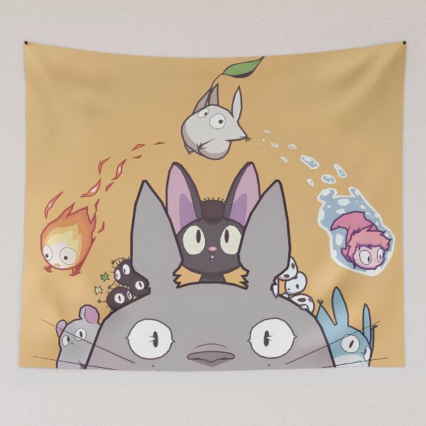 Item preview, cute chuby monster [[totoros]] %[ghiblis]%- playing aways with friends designed and sold by mc-montgomery.