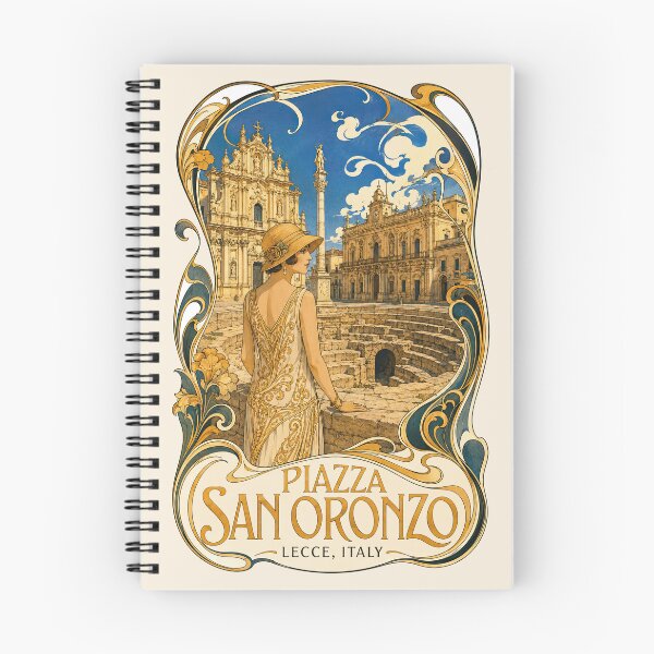 Item preview, Piazza San Oronzo, Lecce, Italy [Ink and Gouache Illustration] designed and sold by elektronen.