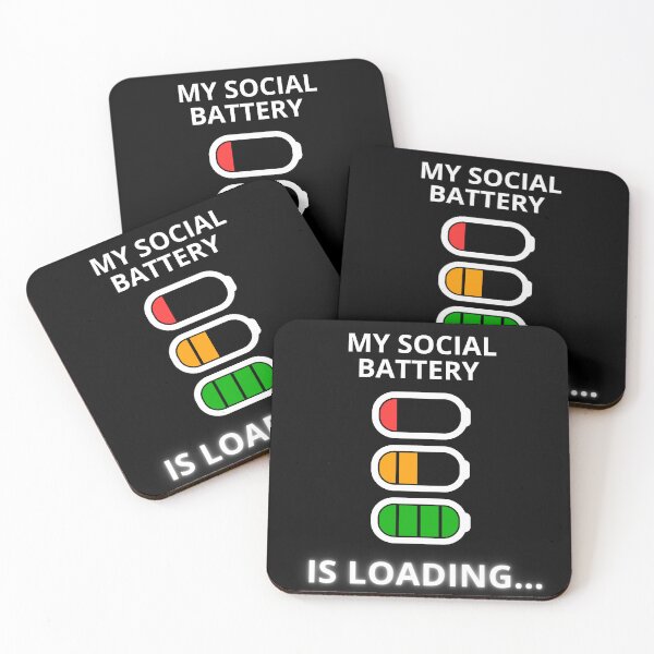 Item preview, My Social Battery is Loading Minimalist Level designed and sold by ContigoART.
