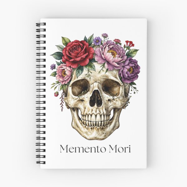 Item preview, Momento Mori -Floral Skull Ilustration designed and sold by CREATIVO STUDIO.