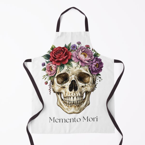 Item preview, Momento Mori -Floral Skull Ilustration designed and sold by CREATIVO STUDIO.
