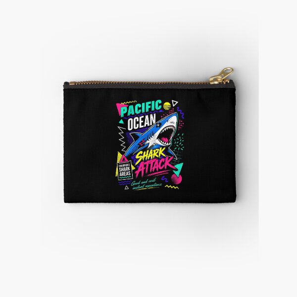 Item preview, Neon Shark Attack Retro Ocean Design designed and sold by graphixpolash.
