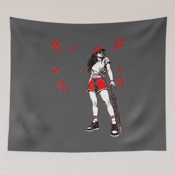 Item preview, Urban Numbers Street Style Girl with Umbrella designed and sold by 4rpixs.