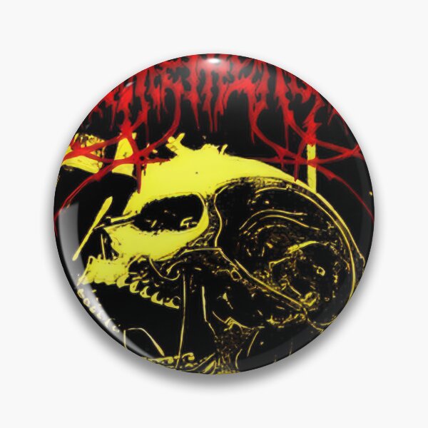 Item preview, Yellow Skull And Red Typography Deathcore #5006 designed and sold by trusty-ben-art.