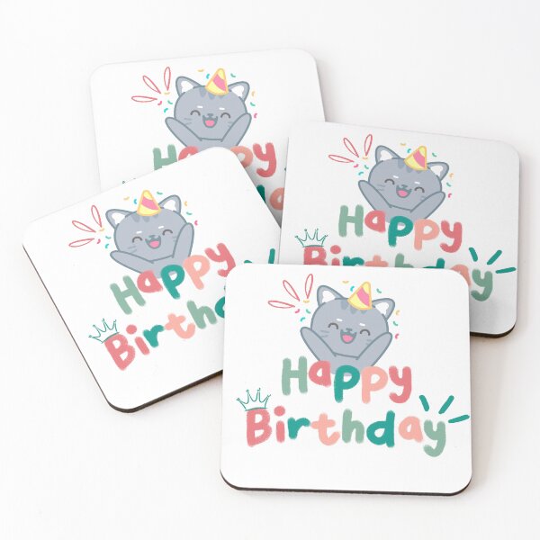 Item preview, Happy Birthday Cat – Cute Party Kitten Birthday Celebration Design designed and sold by infinitearte.