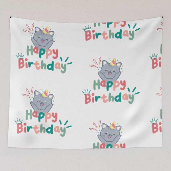 Item preview, Happy Birthday Cat – Cute Party Kitten Birthday Celebration Design designed and sold by infinitearte.