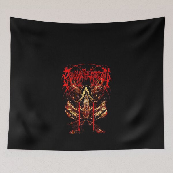 Item preview, Dark Red Typography Black Metal #1089 designed and sold by trusty-ben-art.