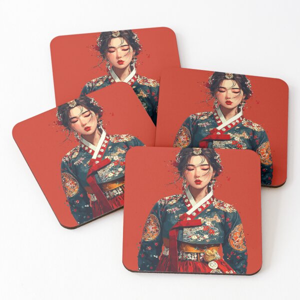 Item preview, Elegant Korean Woman in Traditional Hanbok designed and sold by colorful-white.