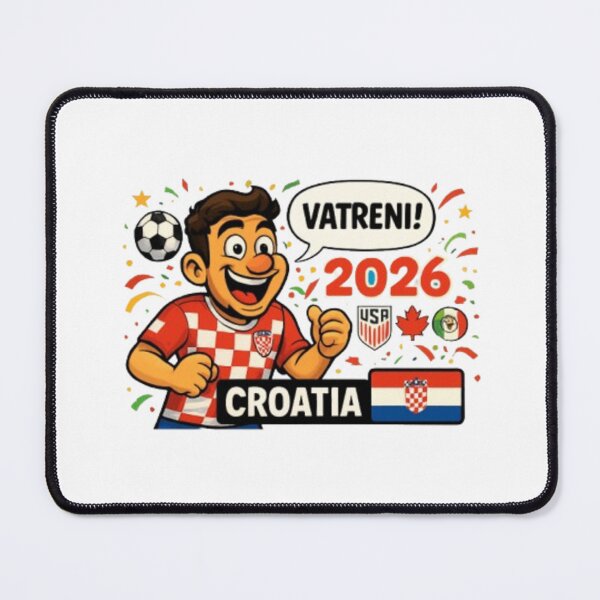 Item preview, Croatia Vatreni 2026 Funny Soccer Fan Sticker designed and sold by Pixanova.