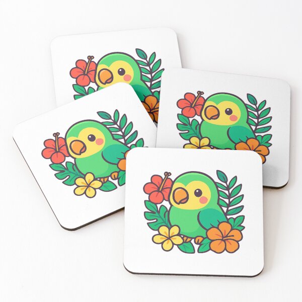 Item preview, Be Uniquely You Parrot - Colorful Kawaii Sticker designed and sold by foryouandyours.