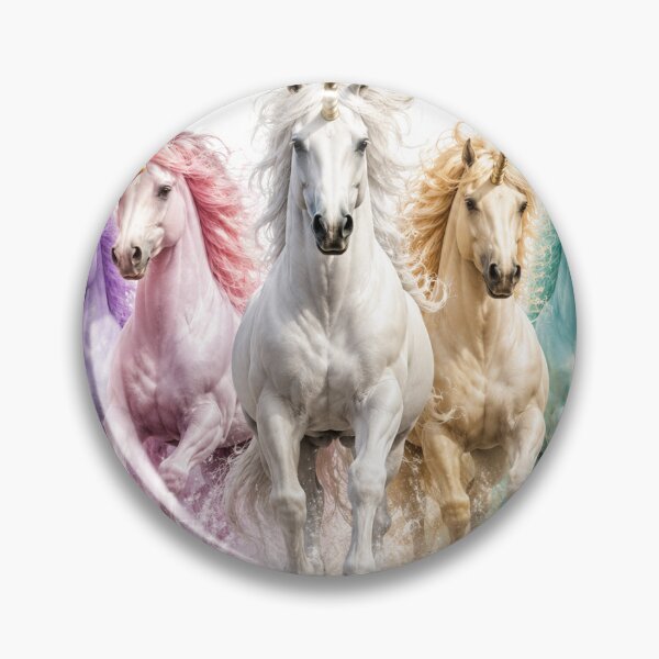Item preview, Rainbow Unicorn Herd Watercolor Art designed and sold by GlyphDrop.