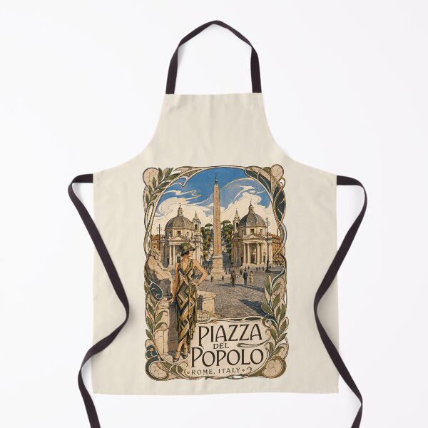 Item preview, Piazza del Popolo, Rome, Italy [Ink and Gouache Illustration] designed and sold by elektronen.