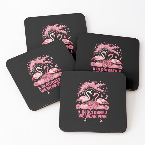 Item preview, in October We Wear Pink Flamingo Breast Cancer Awareness designed and sold by sailorjessiArt.