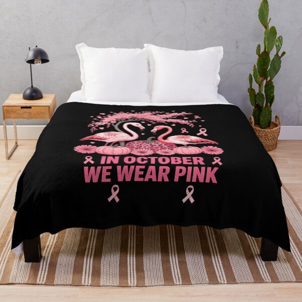 Item preview, in October We Wear Pink Flamingo Breast Cancer Awareness designed and sold by sailorjessiArt.