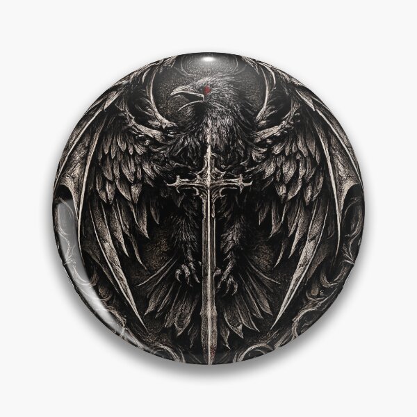 Item preview, Raven King Gothic Crest designed and sold by VAMPYRWear.