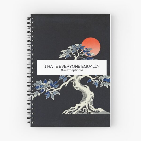 Item preview, Minimalist Japanese Ukiyo e I Hate Everyone Equally Funny designed and sold by Goldenhourtees.