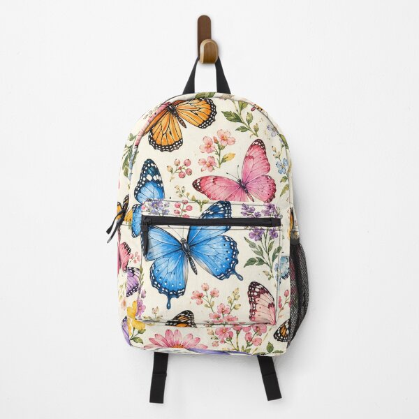 Item preview, Colorful Butterfly Garden Pattern | Watercolor Butterflies & Wildflowers Seamless Design designed and sold by RJACreative.