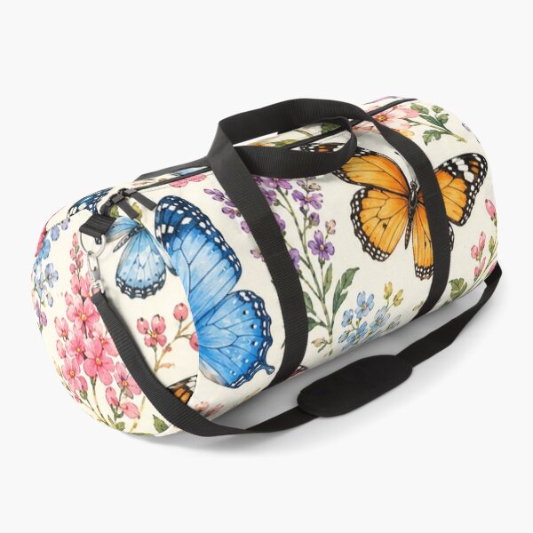 Item preview, Colorful Butterfly Garden Pattern | Watercolor Butterflies & Wildflowers Seamless Design designed and sold by RJACreative.