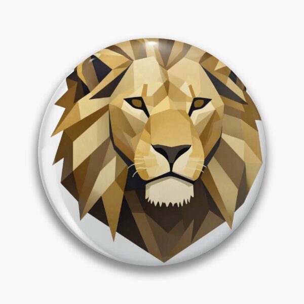 Item preview, Golden Geometric Lion Head Illustration designed and sold by CREATIVO STUDIO.