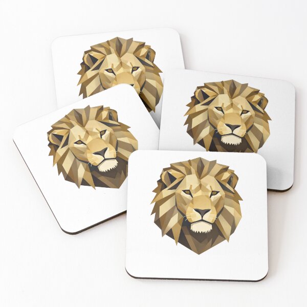 Item preview, Golden Geometric Lion Head Illustration designed and sold by CREATIVO STUDIO.