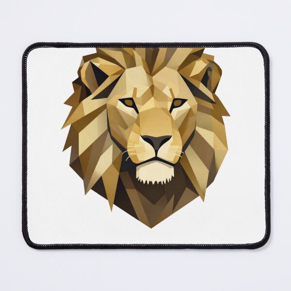 Item preview, Golden Geometric Lion Head Illustration designed and sold by CREATIVO STUDIO.
